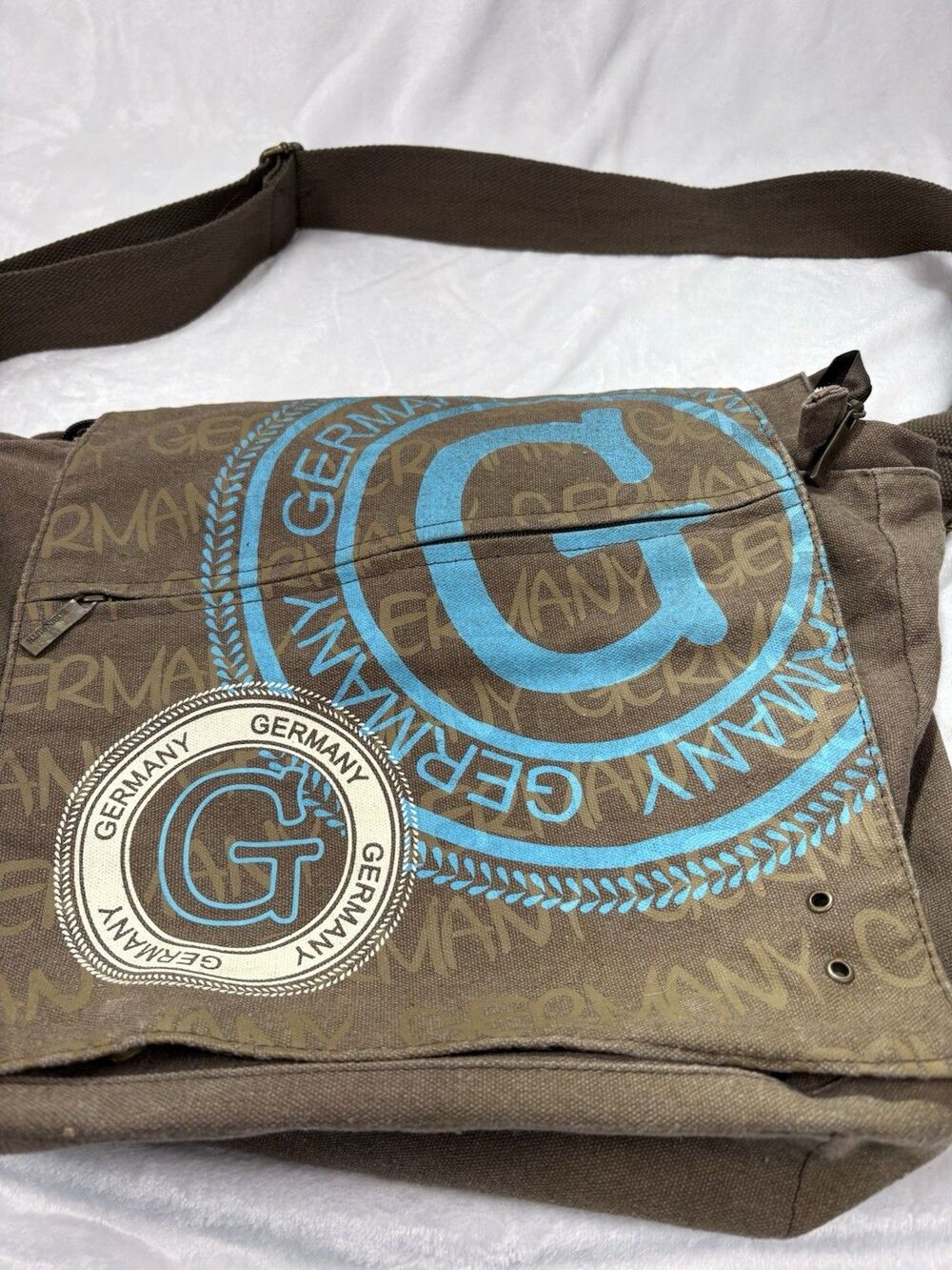 Messenger Bag Germany Brown Laptop Souvenir Travel Man Bag Canvas Robin Ruth